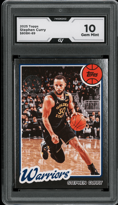2025 Topps 1980-81 Topps Basketball #80BK-89 Stephen Curry Graded 10 Gem Mint - Front