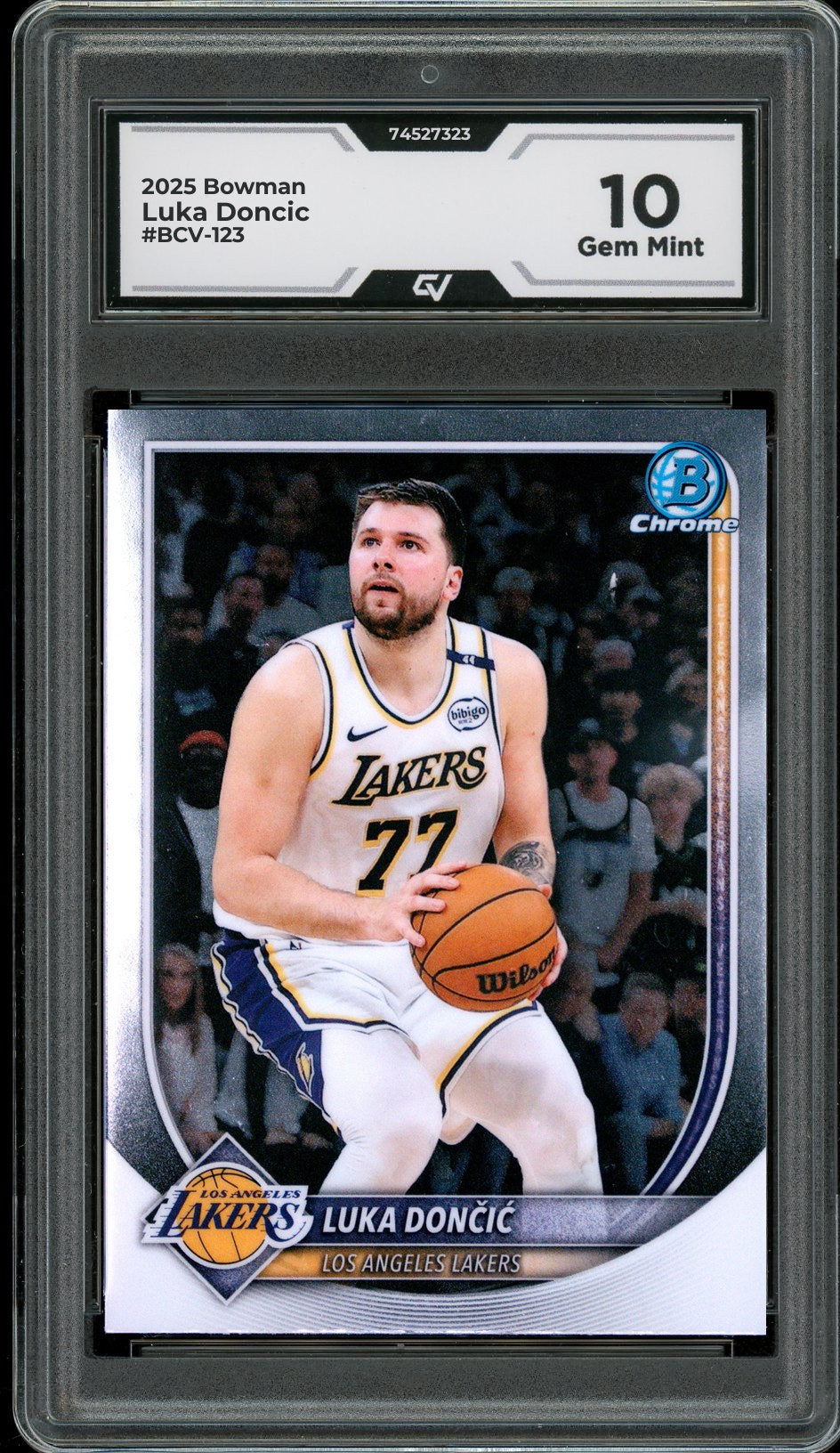2025 Bowman #BCV-123 Luka Doncic Graded 10 Gem Mint - Front