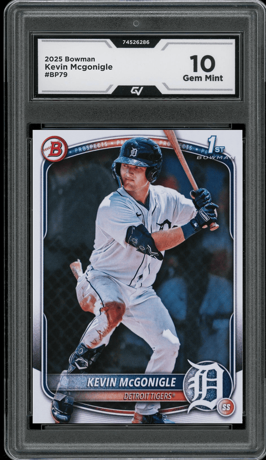 2025 Bowman Paper Prospects #BP79 Kevin Mcgonigle Graded 10 Gem Mint - Front