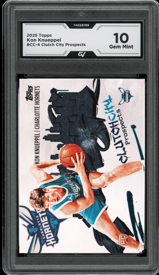 2025 Topps Clutch City Prospects #CC-4 Kon Knueppel Graded 10 Gem Mint - Front
