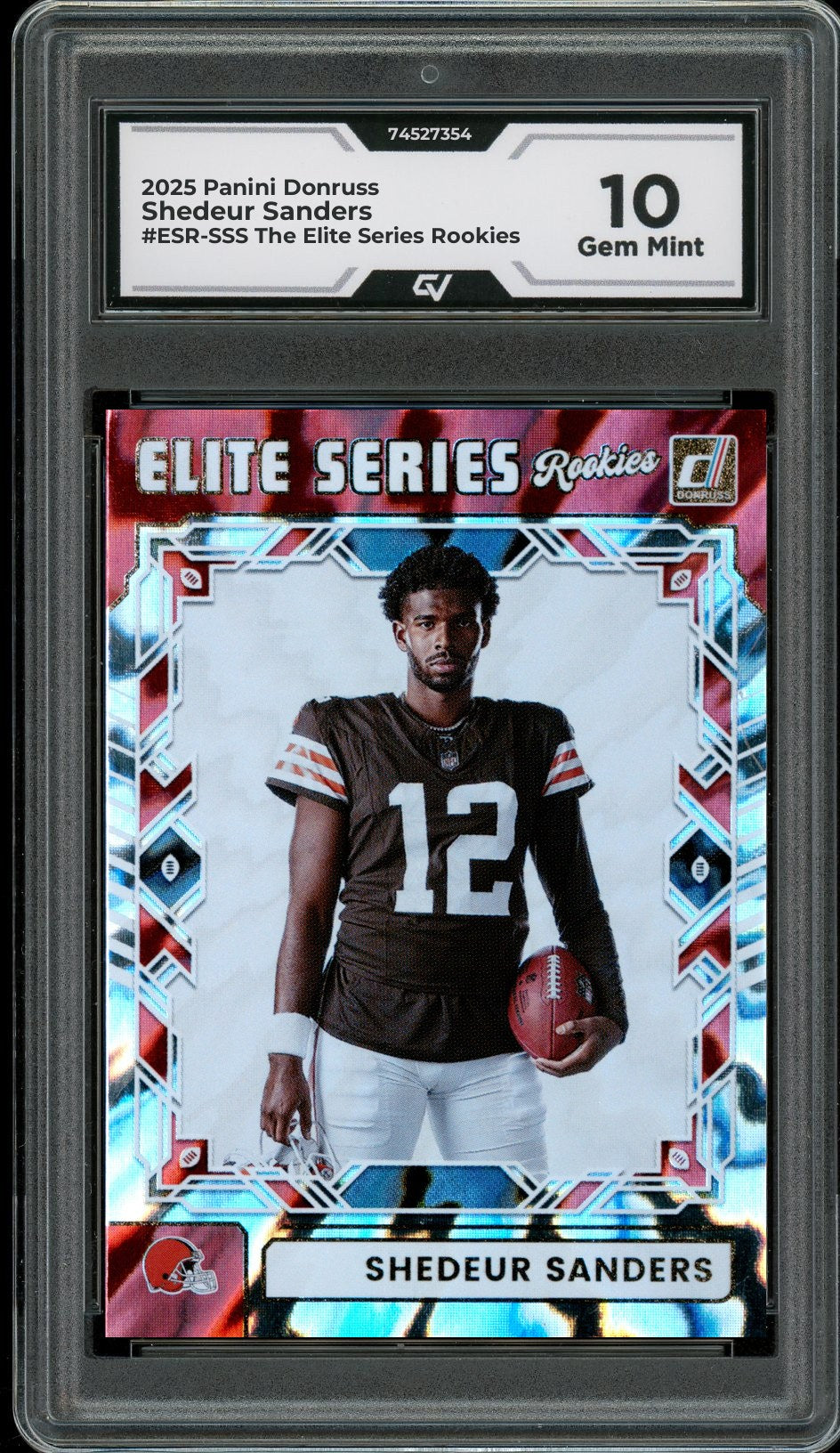 2025 Panini Donruss #ESR-SSS Shedeur Sanders The Elite Series Rookies Graded 10 Gem Mint - Front