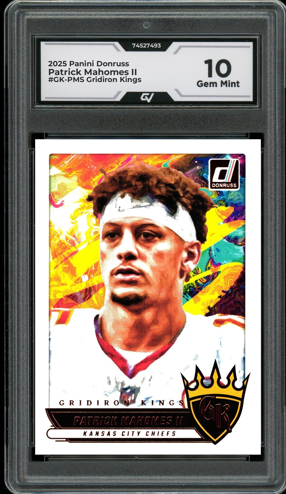 2025 Panini Donruss #GK-PMS Patrick Mahomes II Gridiron Kings Graded 10 Gem Mint - Front