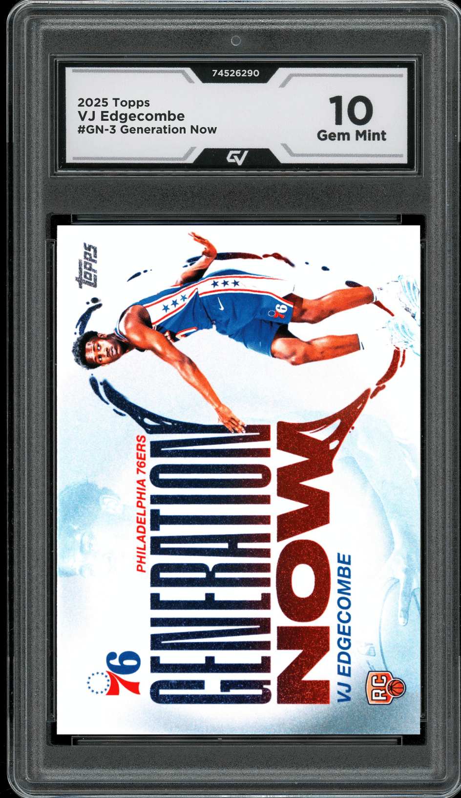 2025 Topps Generation Now #GN-3 VJ Edgecombe Graded 10 Gem Mint - Front