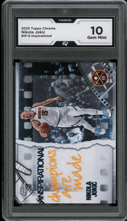2025 Topps Chrome Inspirational #IP-8 Nikola Jokic Graded 10 Gem Mint - Front