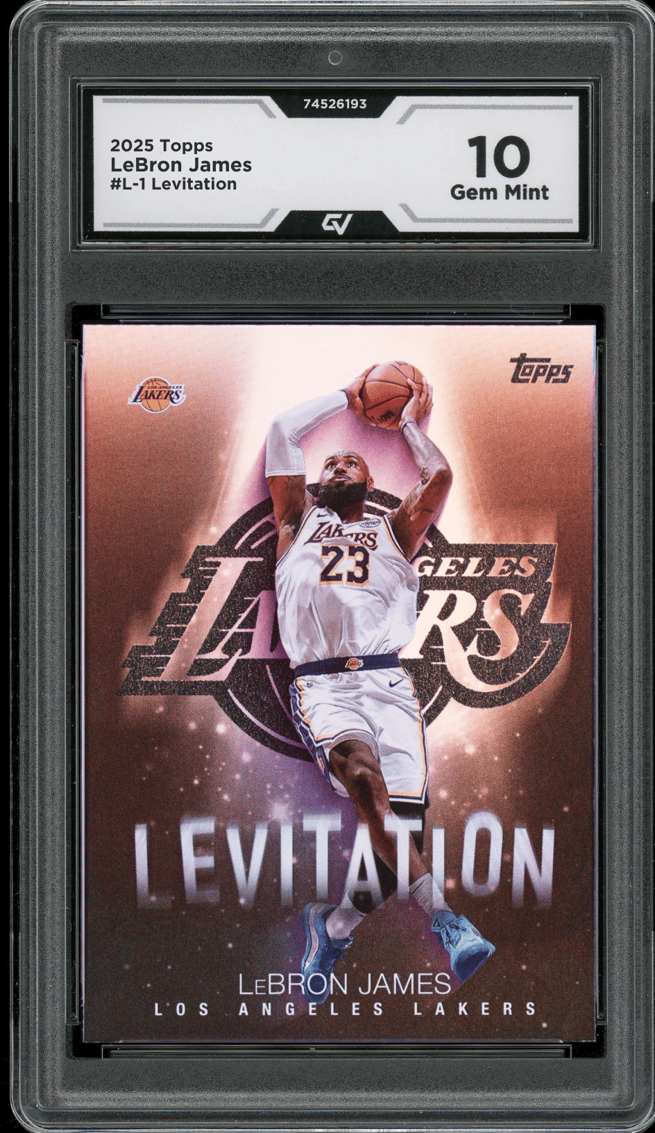 2025 Topps Levitation #L-1 Lebron James Graded 10 Gem Mint - Front