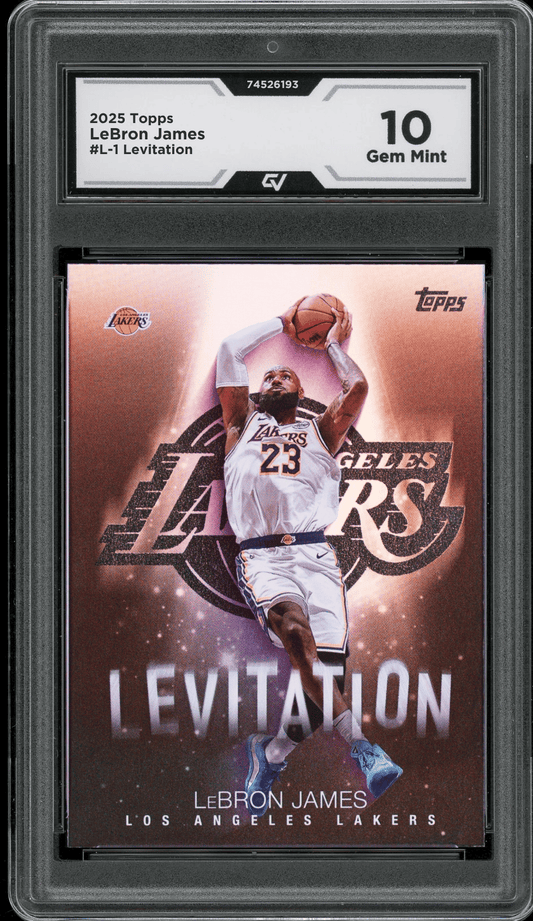 2025 Topps Levitation #L-1 Lebron James Graded 10 Gem Mint - Front