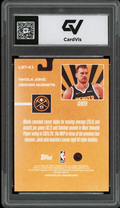 2025 Topps Limited Stock Legends #LST-41 Nikola Jokic Graded 10 Gem Mint - Back
