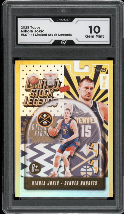 2025 Topps Limited Stock Legends #LST-41 Nikola Jokic Graded 10 Gem Mint - Front