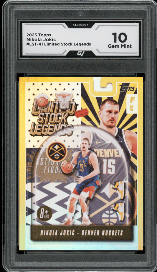 2025 Topps Limited Stock Legends #LST-41 Nikola Jokic Graded 10 Gem Mint - Front