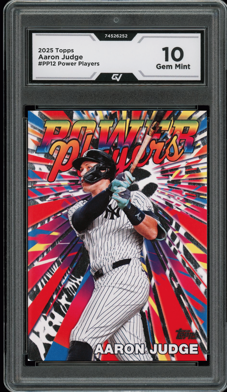 2025 Topps Power Players #PP12 Aaron Judge Graded 10 Gem Mint - Front