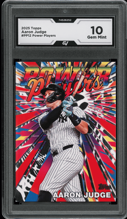 2025 Topps Power Players #PP12 Aaron Judge Graded 10 Gem Mint - Front
