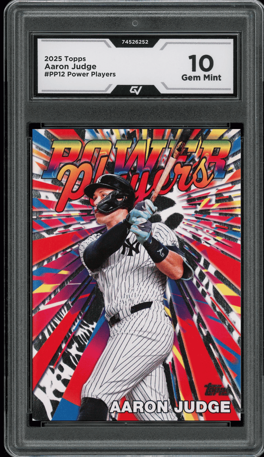 2025 Topps Power Players #PP12 Aaron Judge Graded 10 Gem Mint - Front