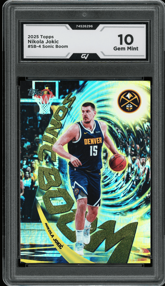 2025 Topps Sonic Boom #SB-4 Nikola Jokic Graded 10 Gem Mint - Front