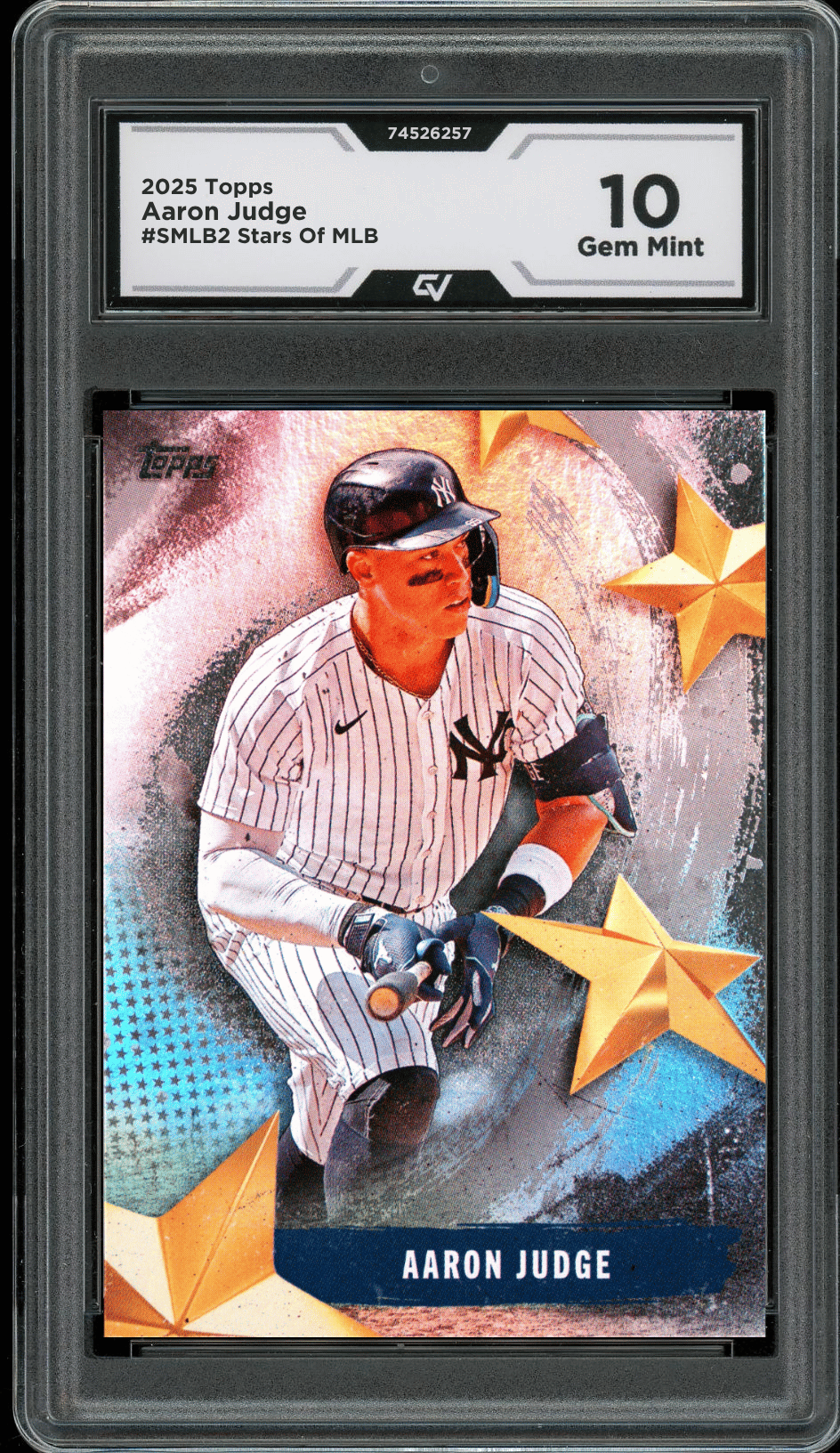 2025 Topps Stars Of MLB #SMLB2 Aaron Judge Graded 10 Gem Mint - Front