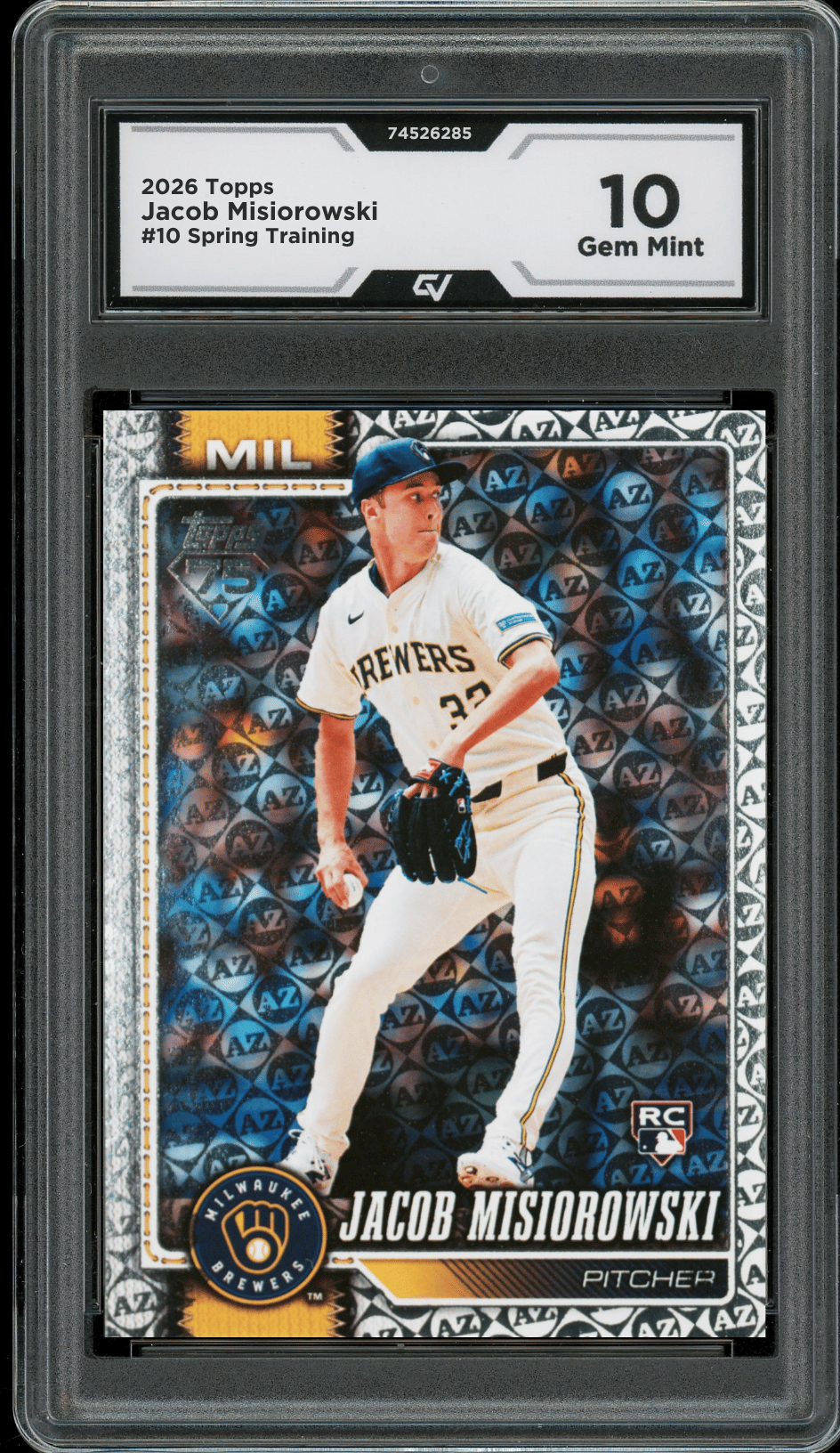 2026 Topps #10 Jacob Misiorowski Spring Training Graded 10 Gem Mint - Front