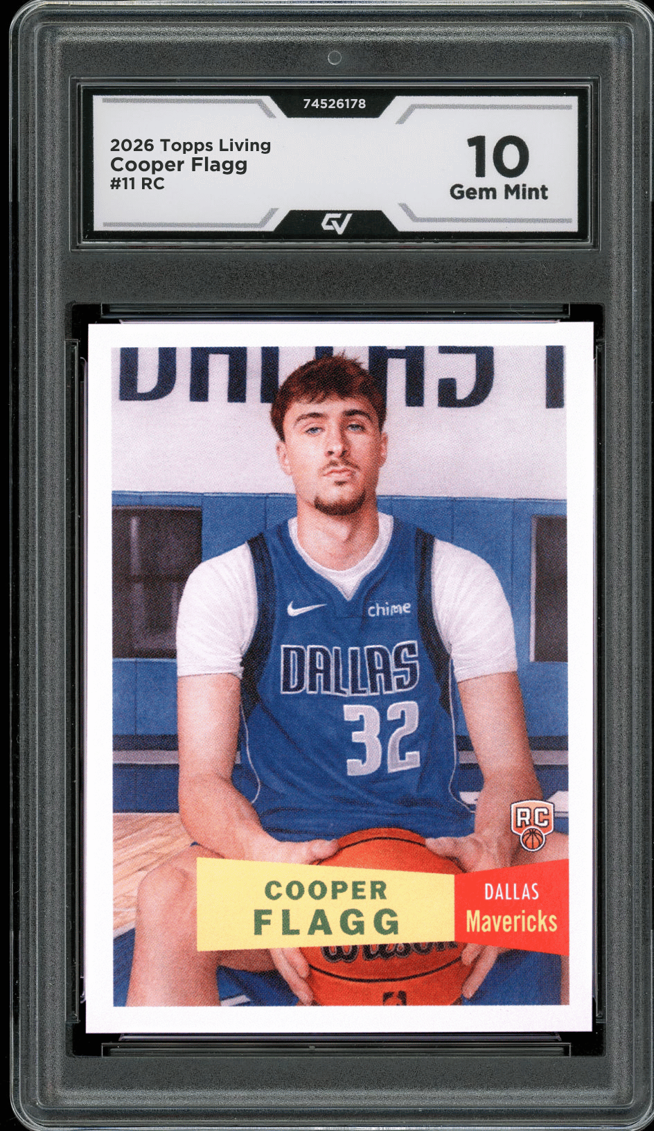 2026 Topps Living #11 Cooper Flagg Graded 10 Gem Mint - Front