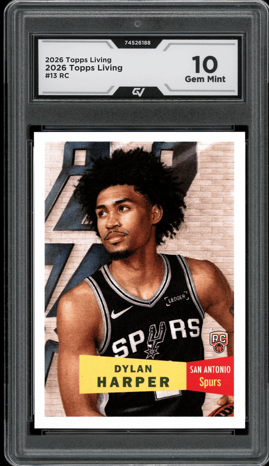 2026 Topps Living #13 Dylan Harper Graded 10 Gem Mint - Front