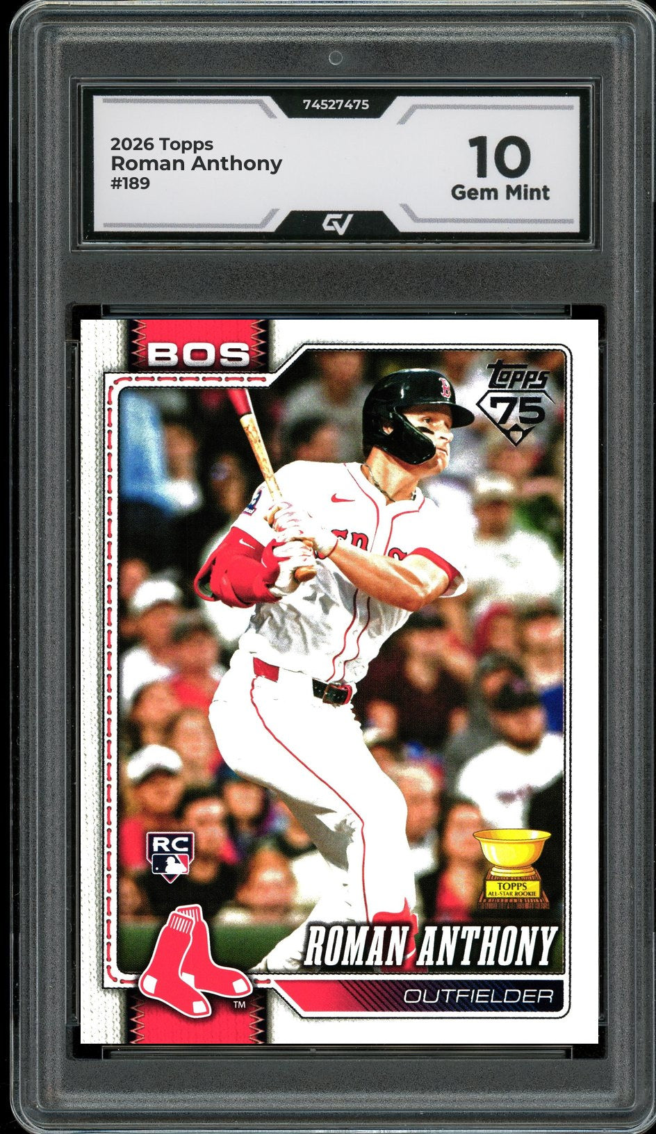 2026 Topps #189 Roman Anthony Graded 10 Gem Mint - Front