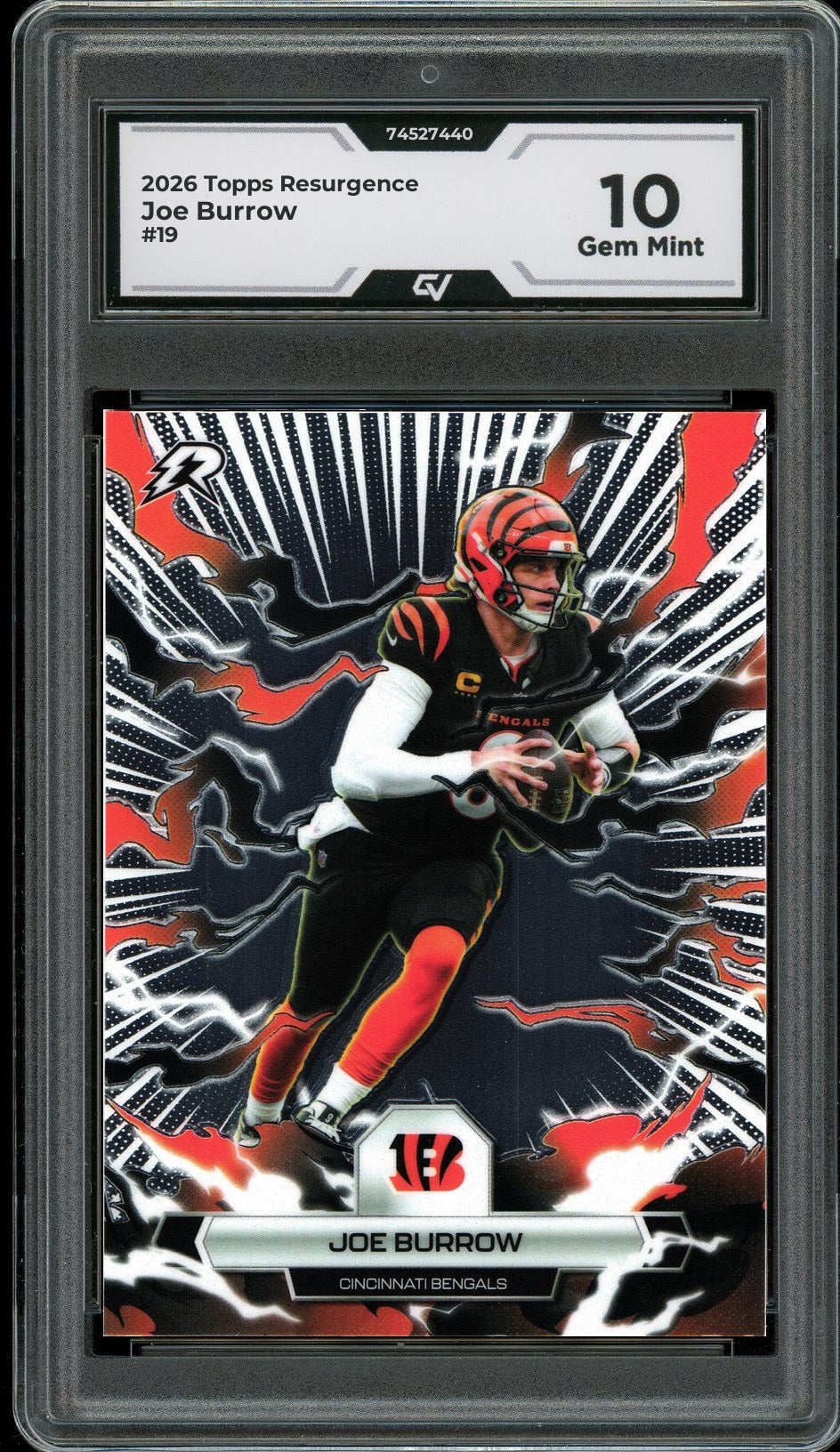 2026 Topps Resurgence #19 Joe Burrow Graded 10 Gem Mint - Front