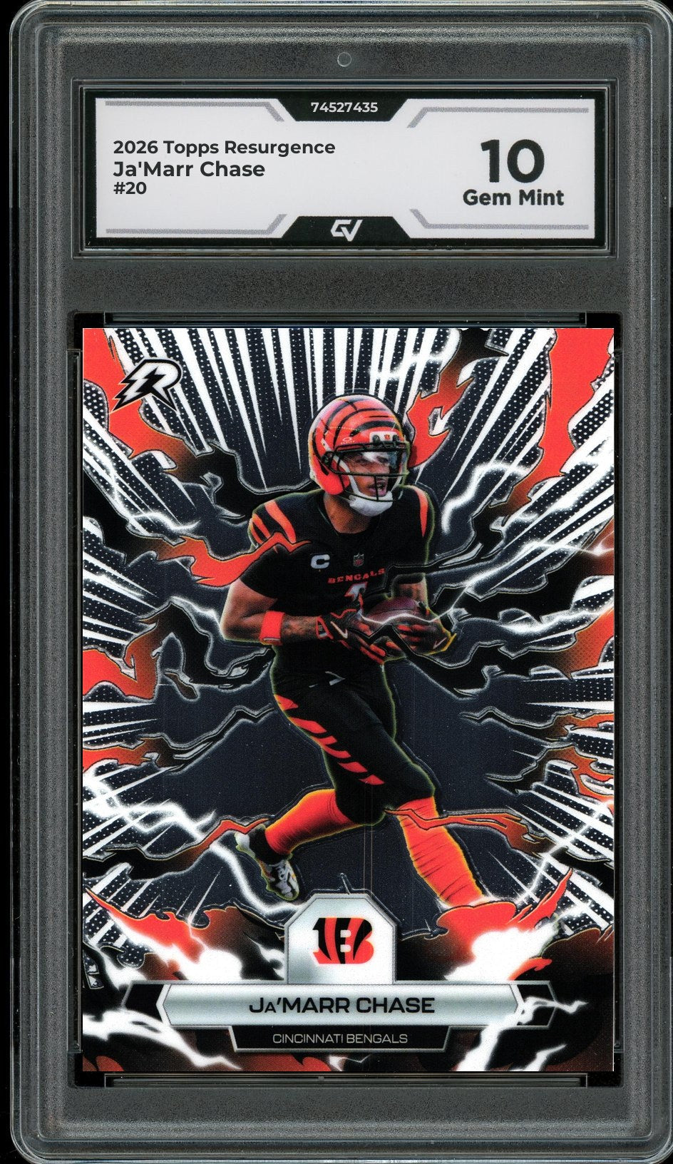 2026 Topps Resurgence #20 Ja'Marr Chase Graded 10 Gem Mint - Front
