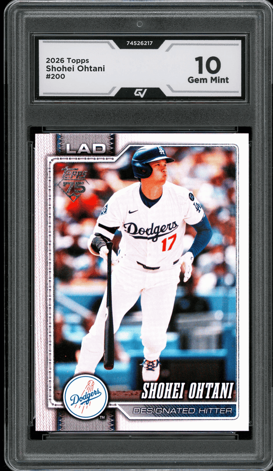2026 Topps #200 Shohei Ohtani Graded 10 Gem Mint - Front