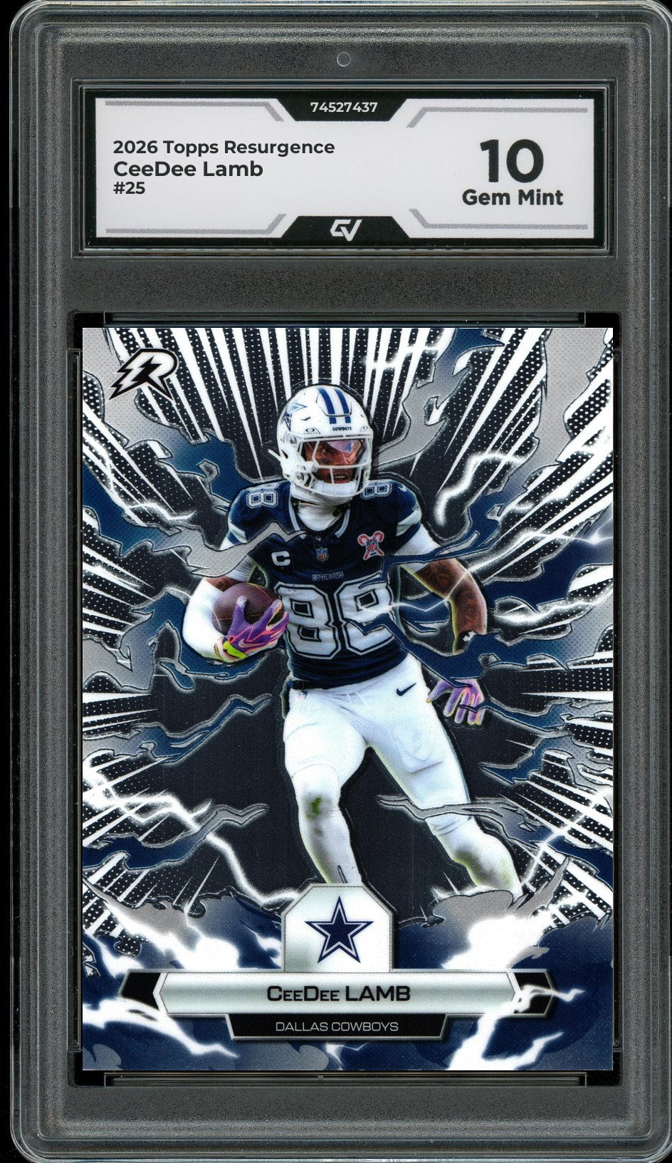 2026 Topps Resurgence #25 CeeDee Lamb Graded 10 Gem Mint - Front