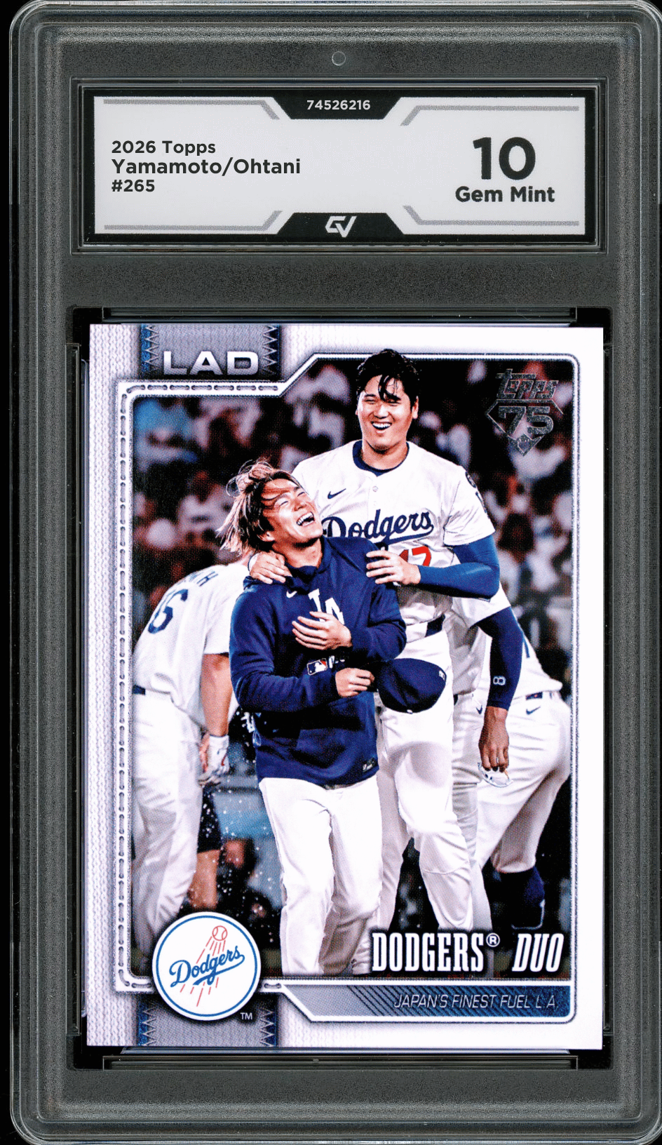 2026 Topps #265 Yamamotoohtani Graded 10 Gem Mint - Front