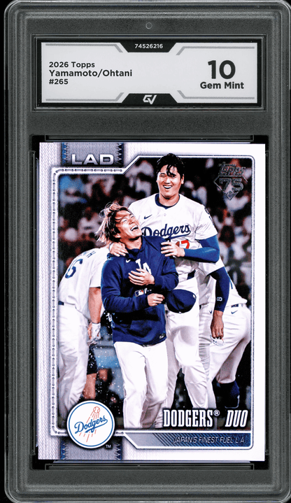 2026 Topps #265 Yamamotoohtani Graded 10 Gem Mint - Front