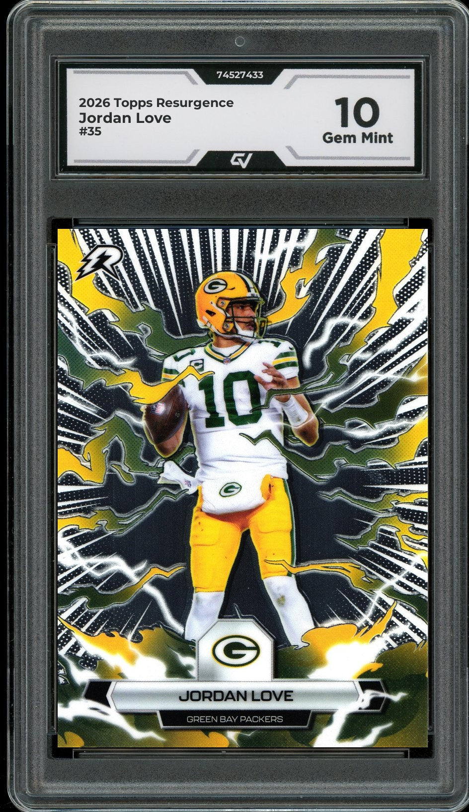 2026 Topps Resurgence #35 Jordan Love Graded 10 Gem Mint - Front