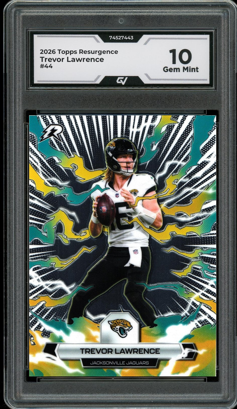 2026 Topps Resurgence #44 Trevor Lawrence Graded 10 Gem Mint - Front