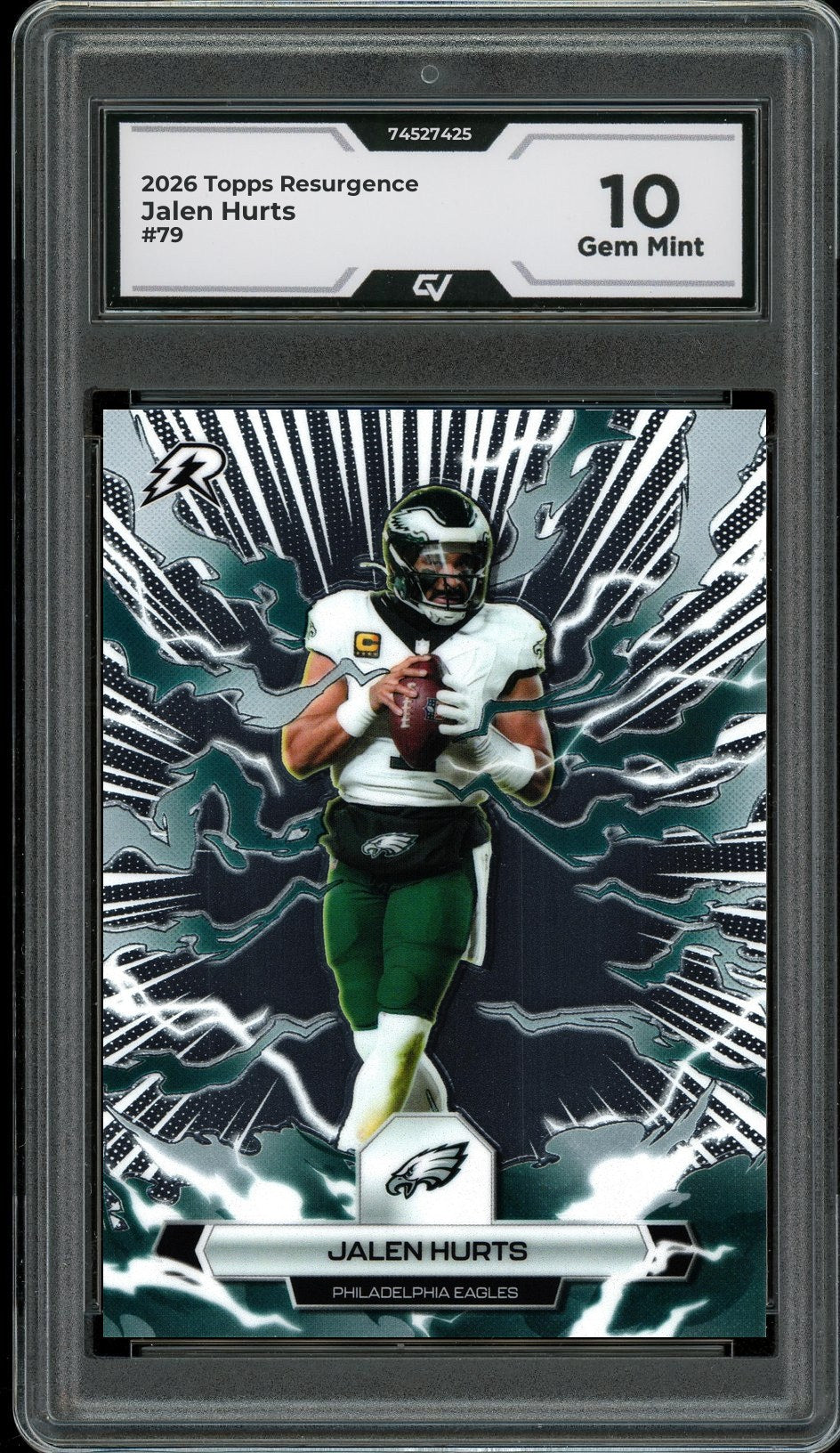 2026 Topps Resurgence #79 Jalen Hurts Graded 10 Gem Mint - Front