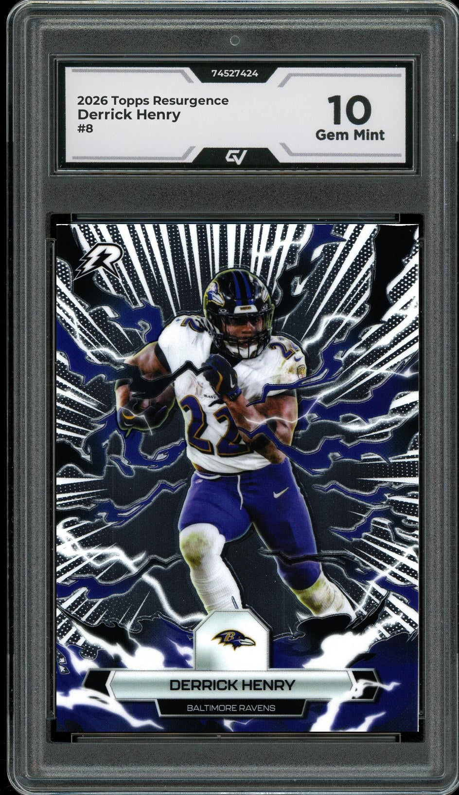 2026 Topps Resurgence #8 Derrick Henry Graded 10 Gem Mint - Front