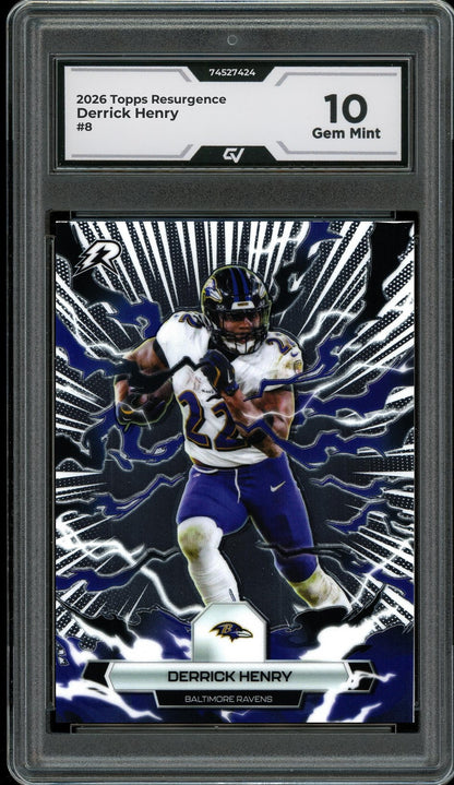 2026 Topps Resurgence #8 Derrick Henry Graded 10 Gem Mint - Front