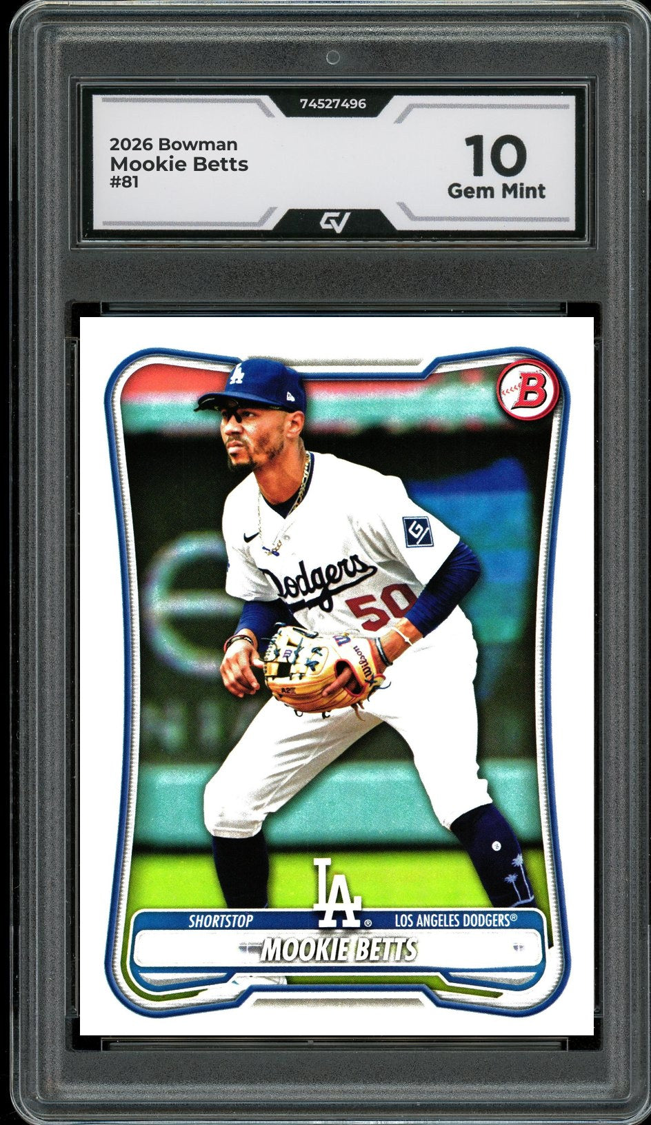 2026 Bowman #81 Mookie Betts Graded 10 Gem Mint - Front