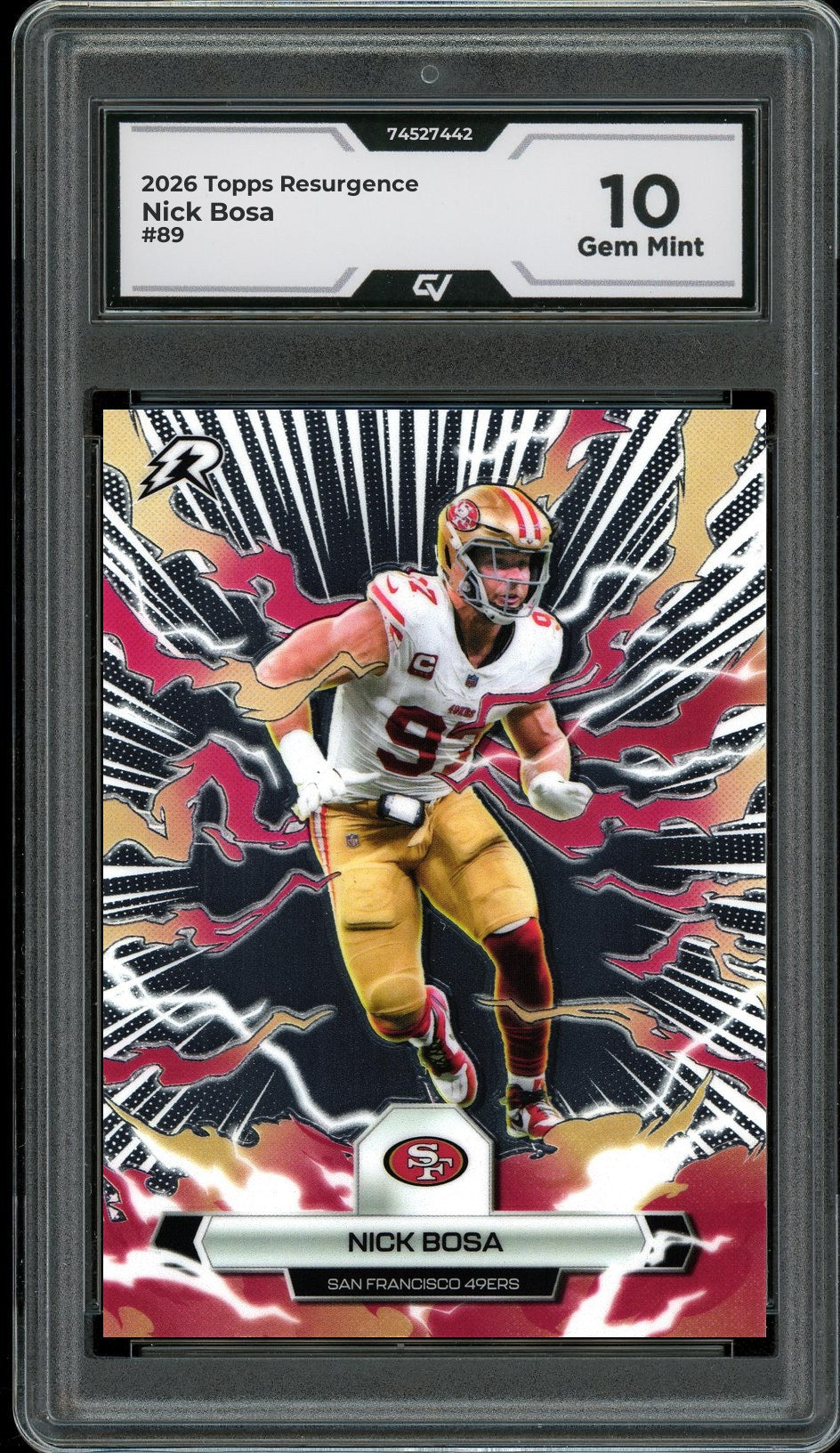 2026 Topps Resurgence #89 Nick Bosa Graded 10 Gem Mint - Front
