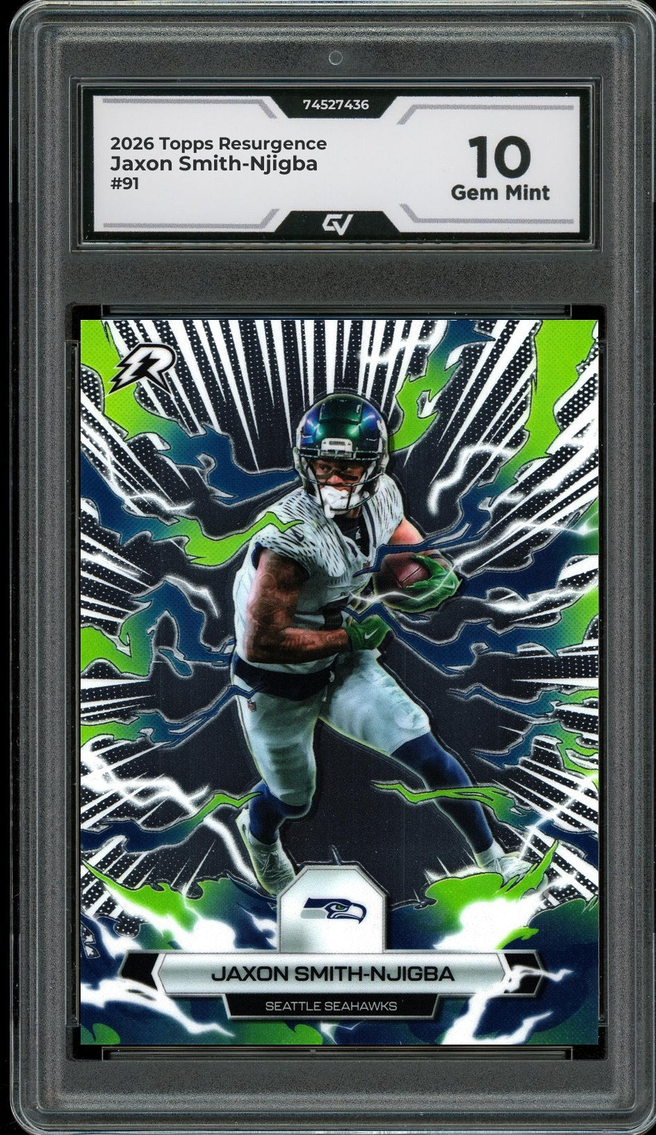 2026 Topps Resurgence #91 Jaxon Smith-Njigba Graded 10 Gem Mint - Front