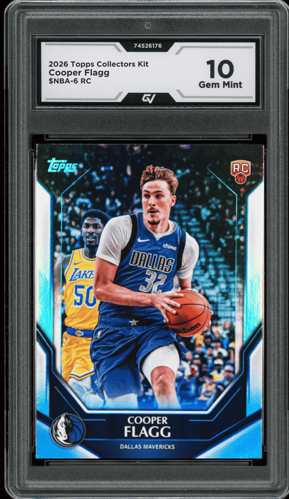 2026 Topps Collectors Kit #NBA-6 Cooper Flagg Graded 10 Gem Mint - Front