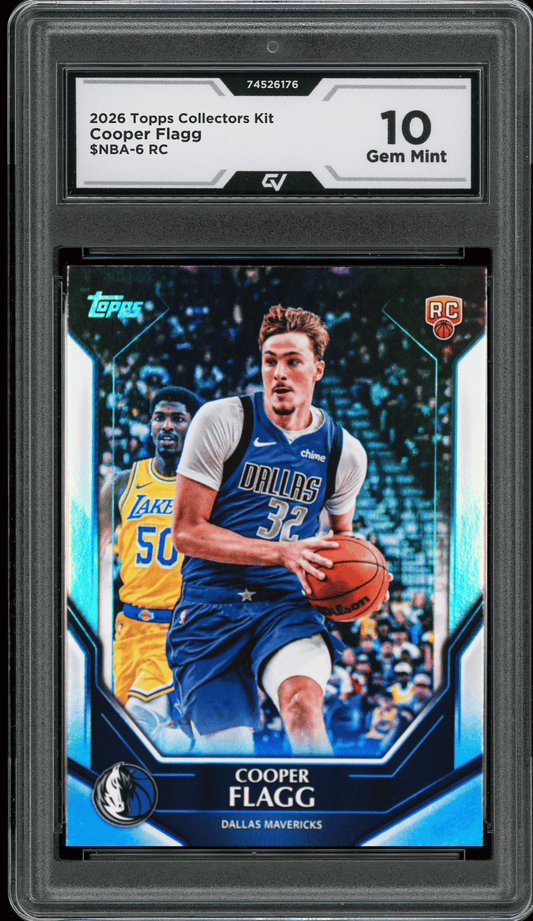 2026 Topps Collectors Kit #NBA-6 Cooper Flagg Graded 10 Gem Mint - Front