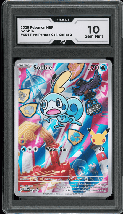 2026 Pokemon Mega Evolutions #054 Sobble First Partner Illustration Graded 10 Gem Mint