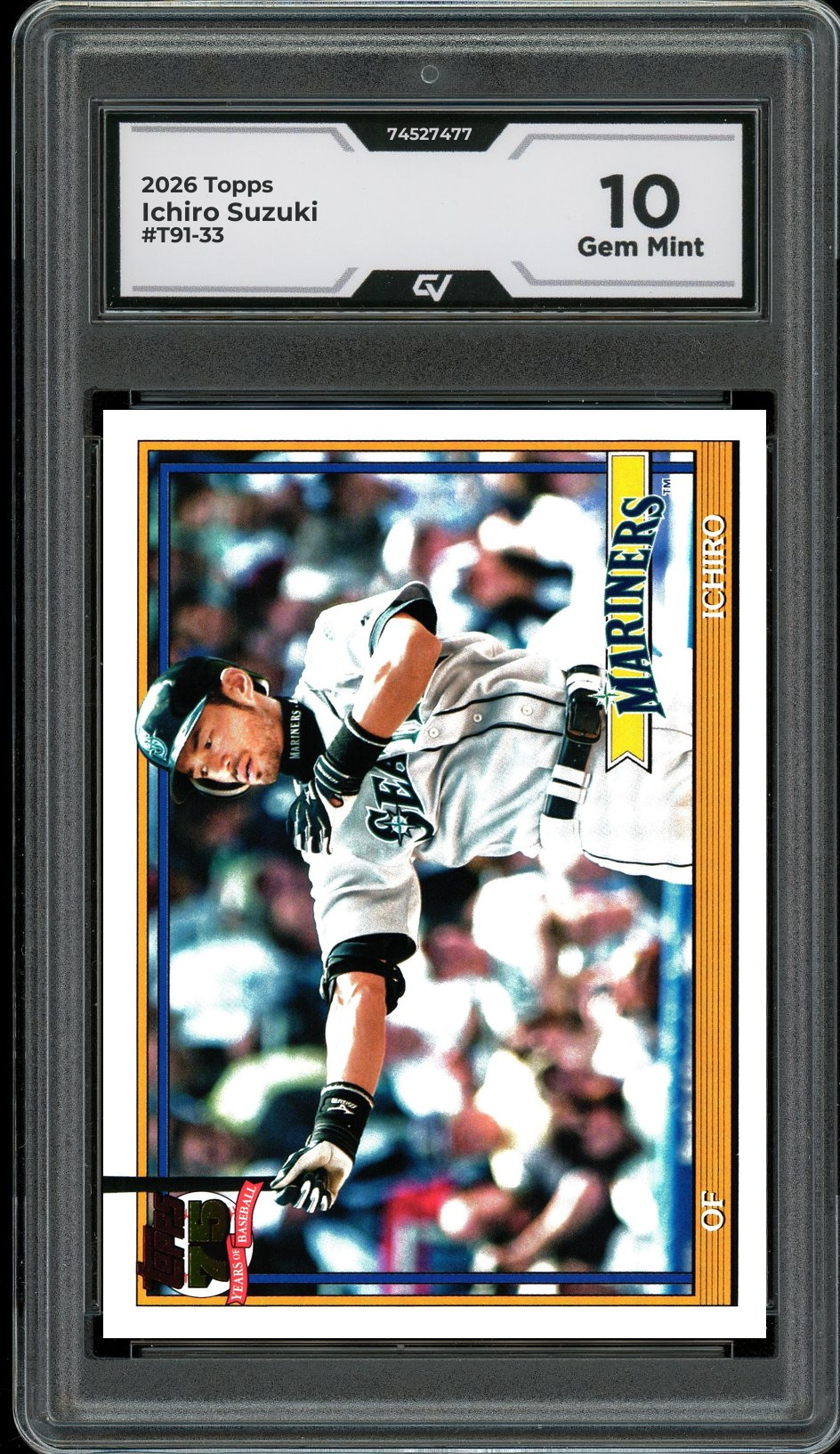 2026 Topps #T91-33 Ichiro Suzuki Graded 10 Gem Mint - Front