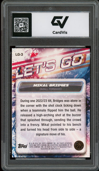 2023 Topps Chrome #LG-3 Mikal Bridges Let's Go Graded 10 Gem Mint - Back