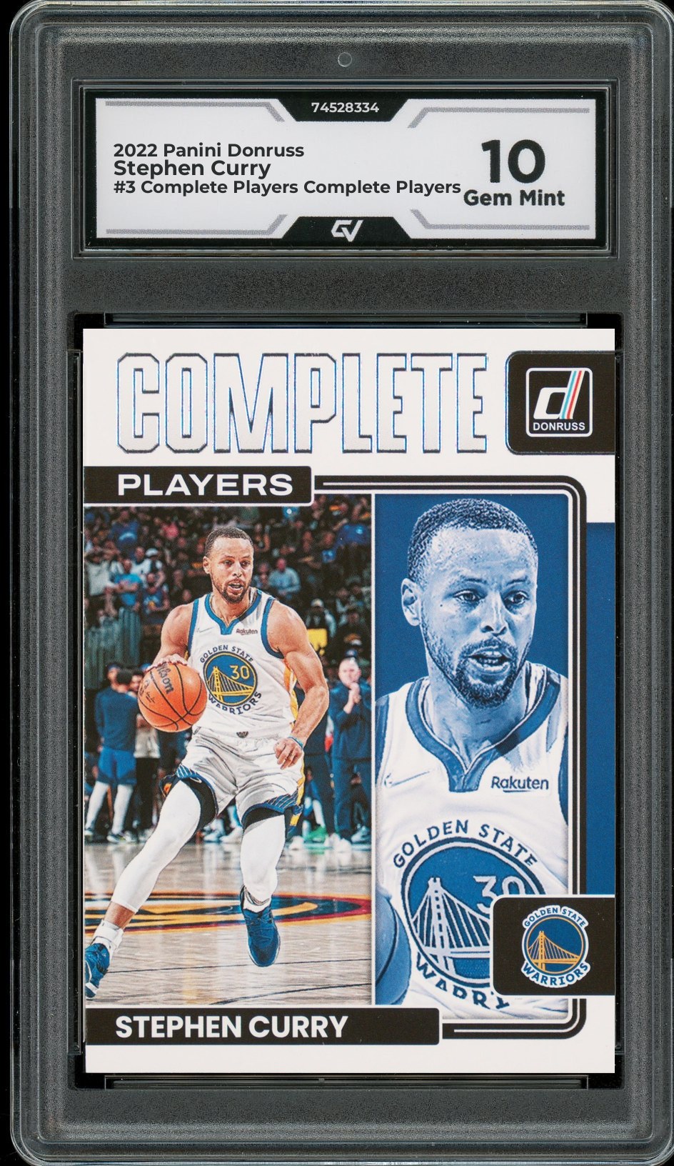 2022 Panini Donruss #3 Stephen Curry Complete Players Complete Players Graded 10 Gem Mint - Front