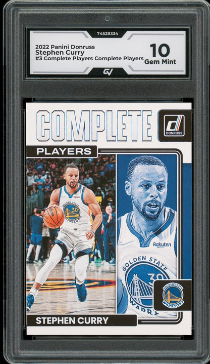2022 Panini Donruss #3 Stephen Curry Complete Players Complete Players Graded 10 Gem Mint - Front