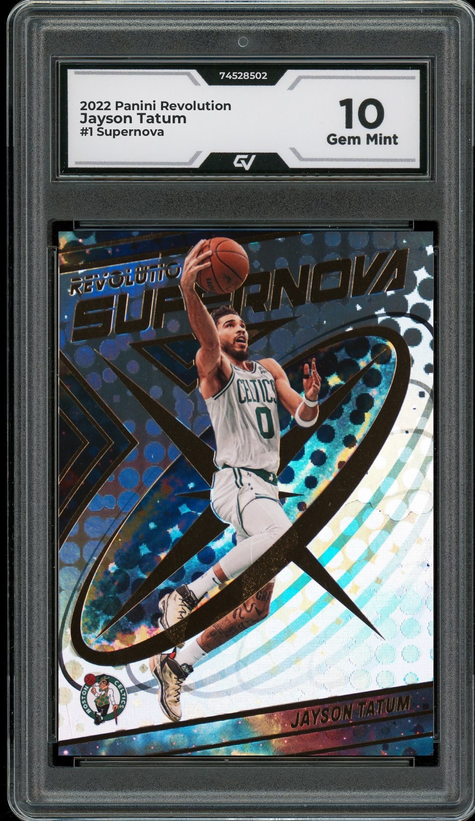 2022 Panini Revolution #1 Jayson Tatum Supernova Graded 10 Gem Mint - Front
