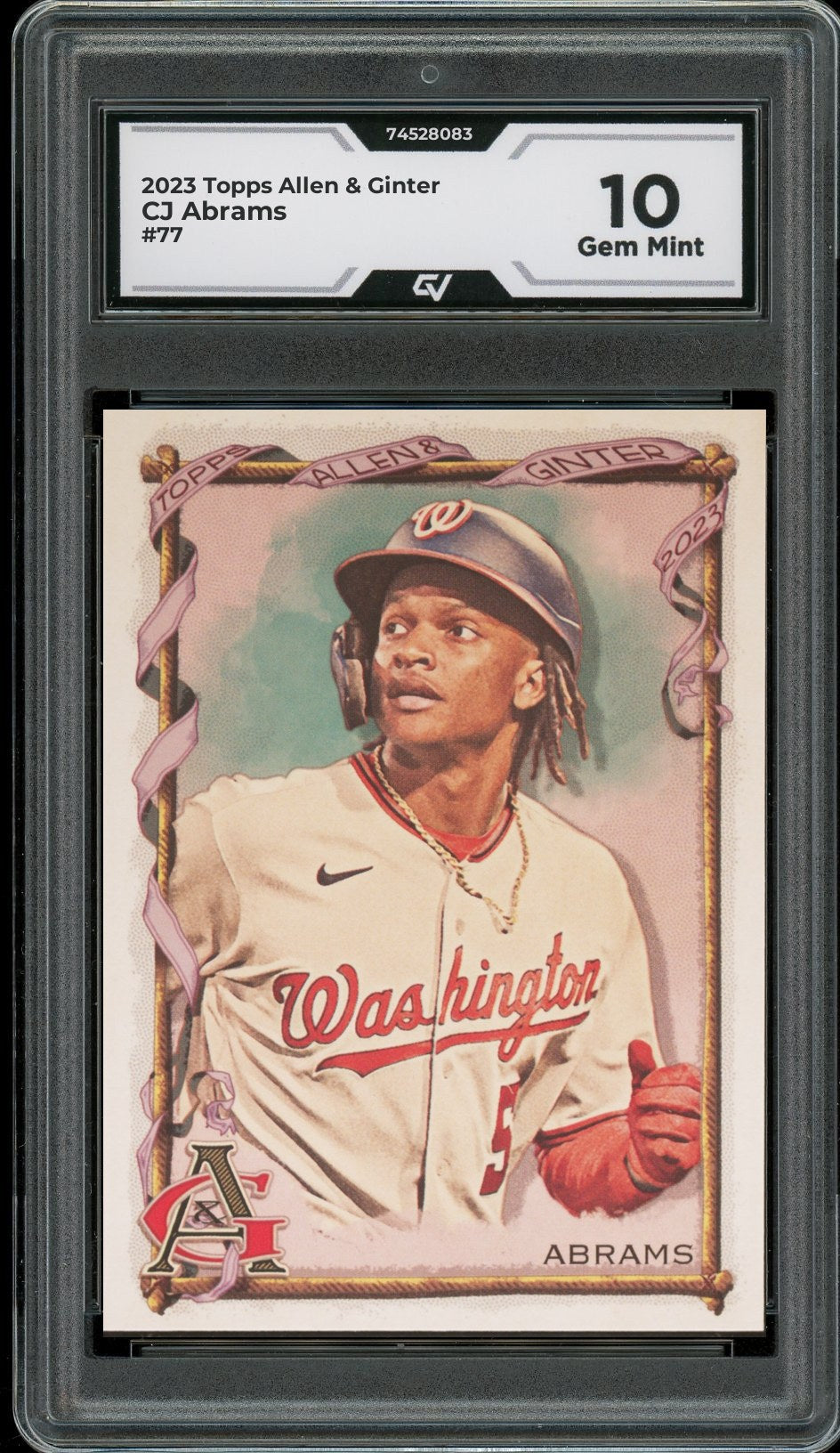 2023 Topps Allen & Ginter #77 CJ Abrams Rookie Card RC Graded 10 Gem Mint - Front