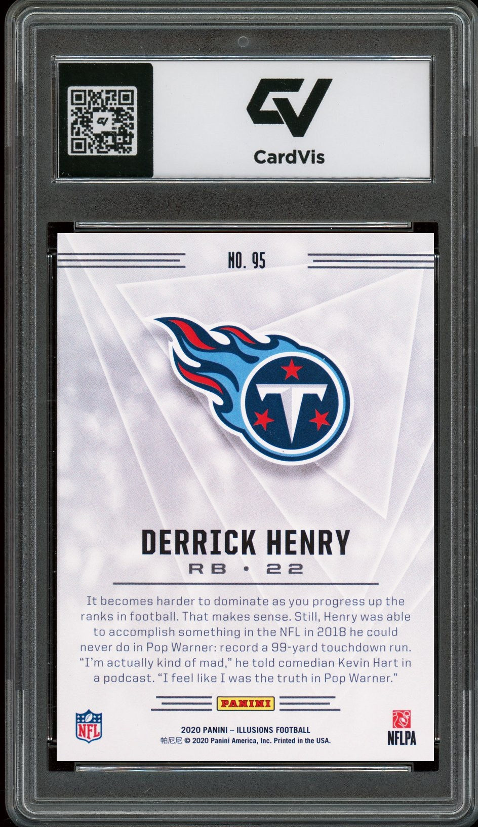 2020 Panini Illusions #95 Derrick Henry Graded 10 Gem Mint - Back