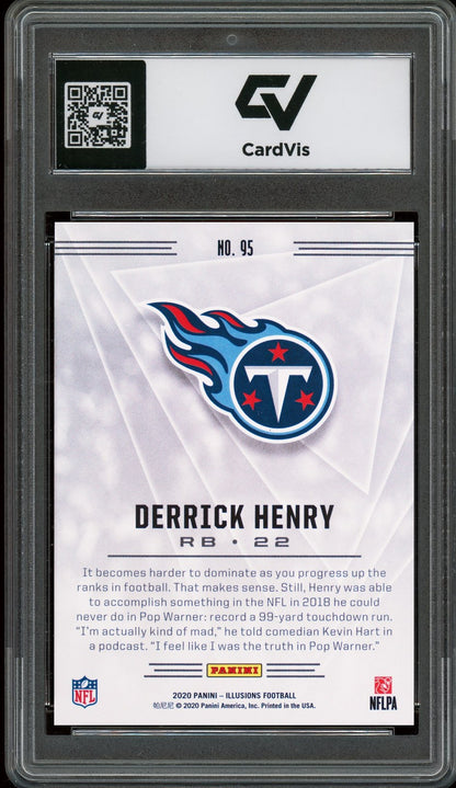 2020 Panini Illusions #95 Derrick Henry Graded 10 Gem Mint - Back
