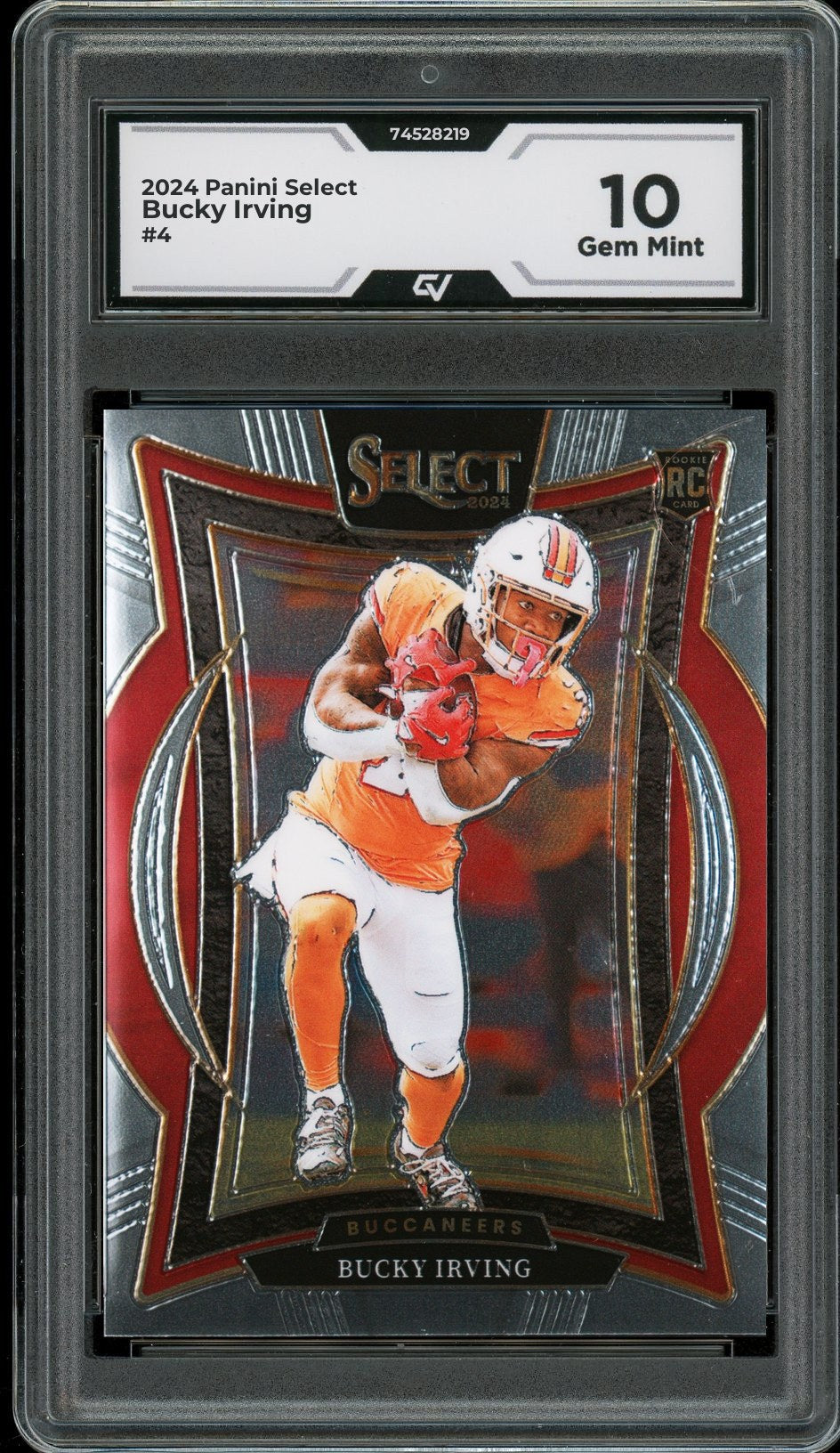 2024 Panini Select #4 Bucky Irving Rookie Card RC Graded 10 Gem Mint - Front