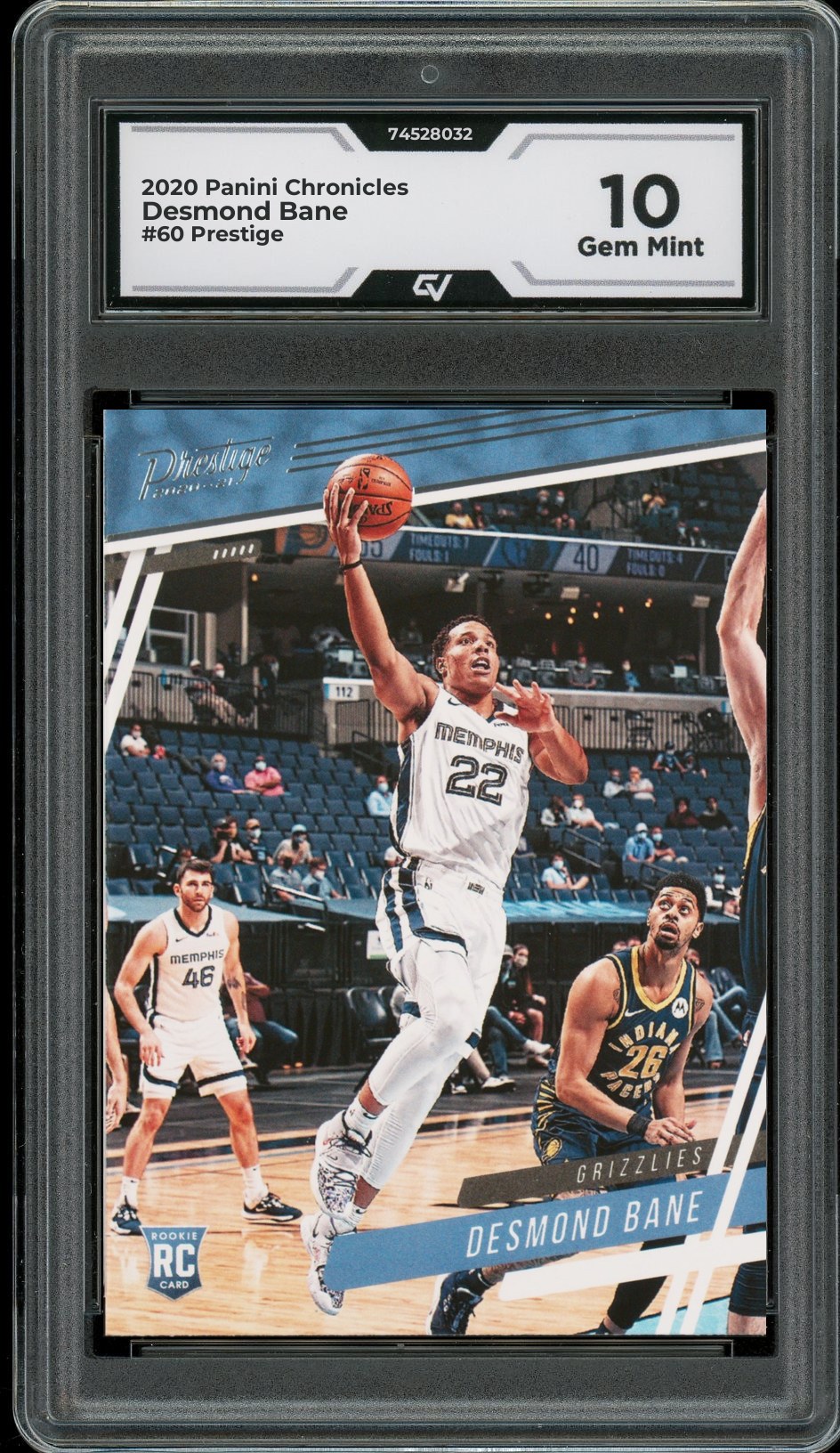 2020 Panini Chronicles #60 Desmond Bane Prestige Rookie Card RC Graded 10 Gem Mint - Front