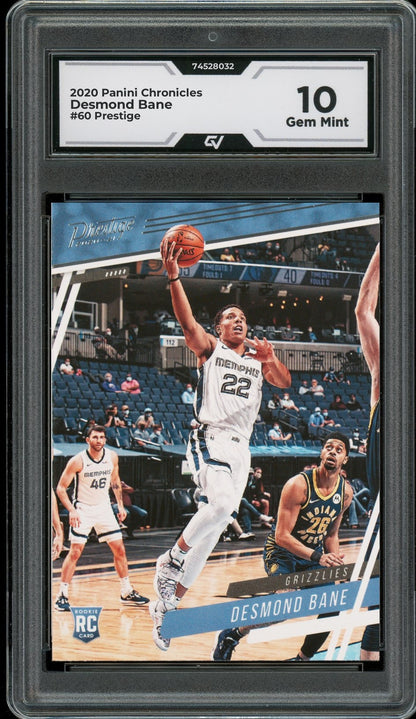 2020 Panini Chronicles #60 Desmond Bane Prestige Rookie Card RC Graded 10 Gem Mint - Front